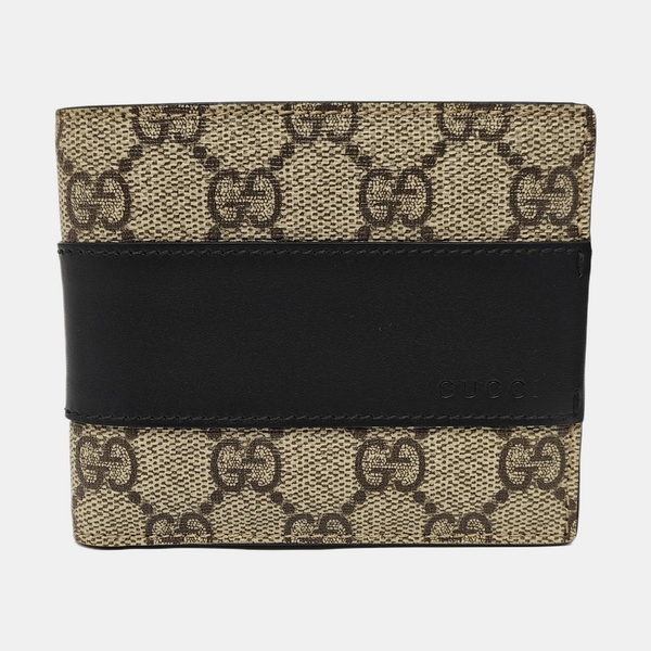 GG Supreme Monogram Coated Canvas Brown Wallet