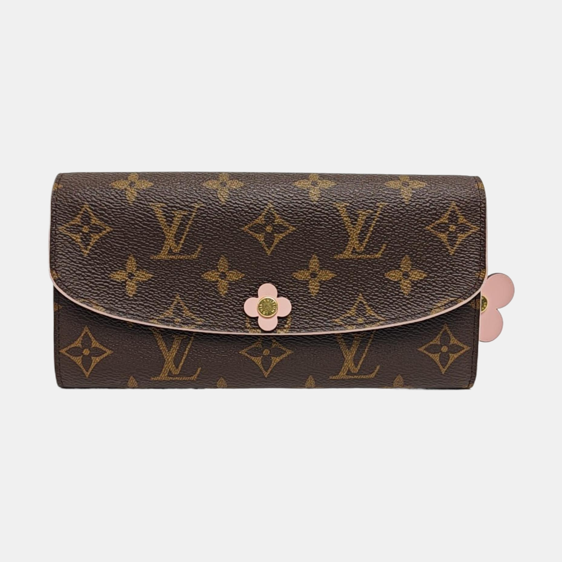 EMILIE Monogram Coated Canvas Brown Wallet