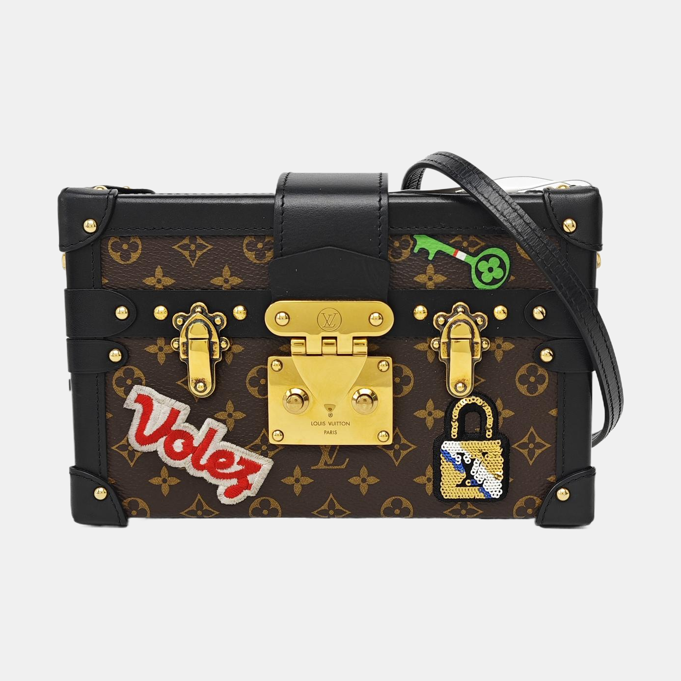 PETITE MALLE Monogram Coated Canvas Brown
