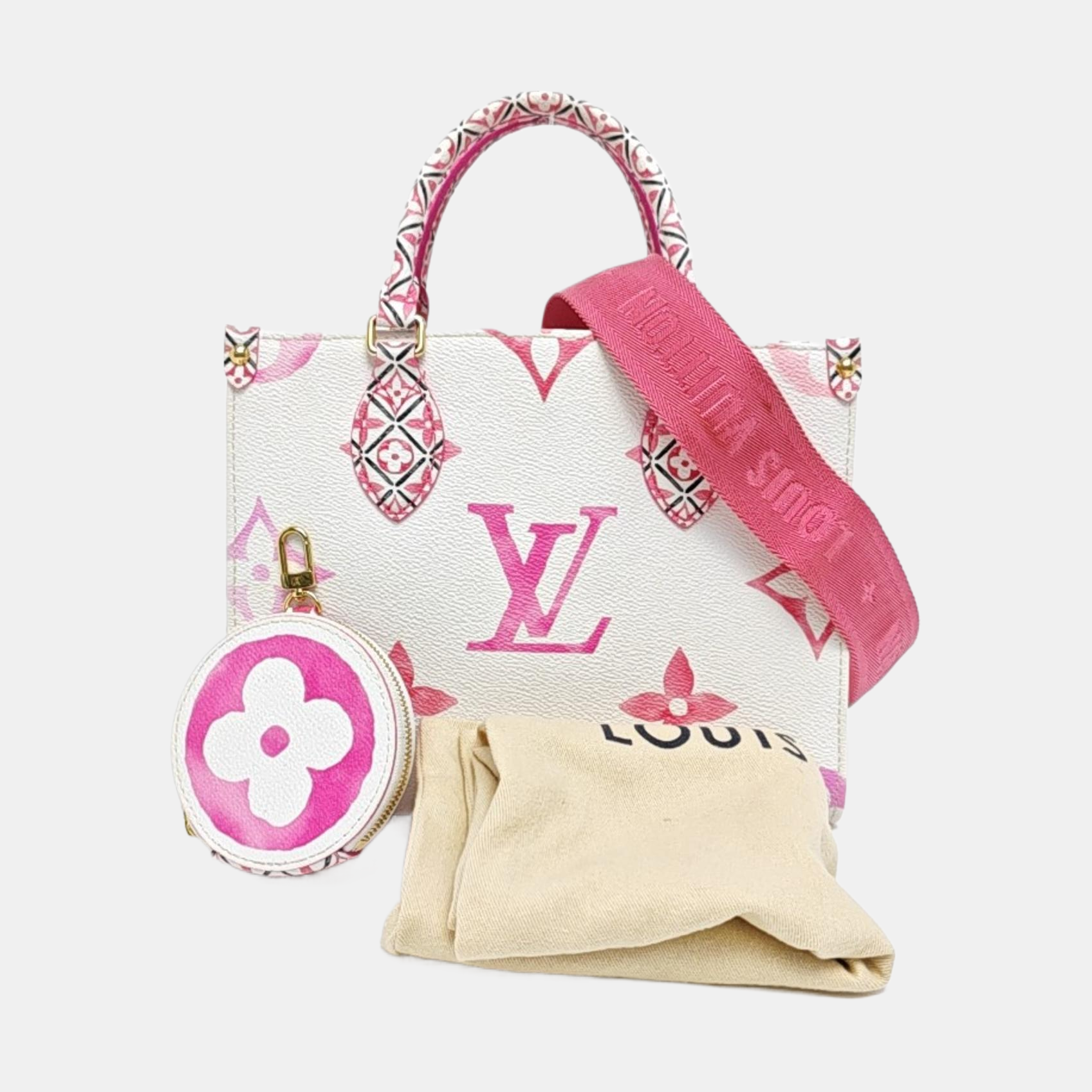 ONTHEGO PM Monogram Coated Canvas White