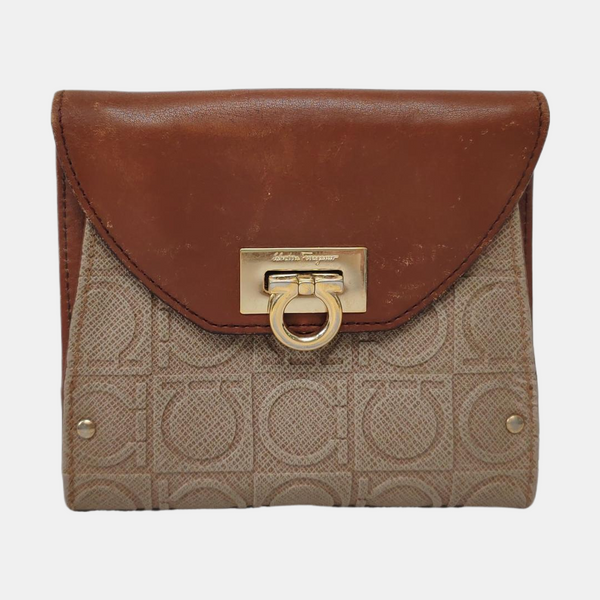 Gancio Calfskin Brown Wallet