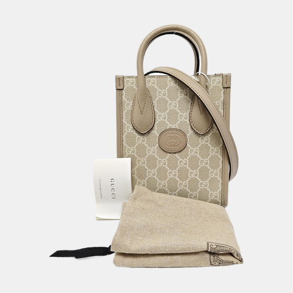 Retro Mini Monogram Coated Canvas Beige