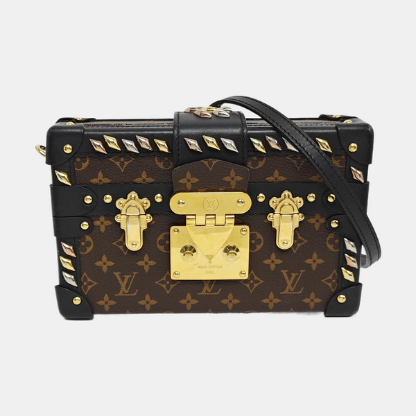 PETITE MALLE Monogram Coated Canvas Brown