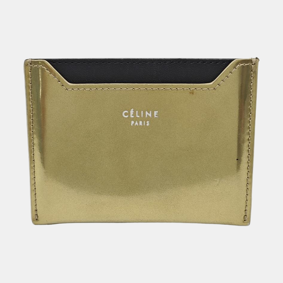 Patent Leather Card Holder Yellow