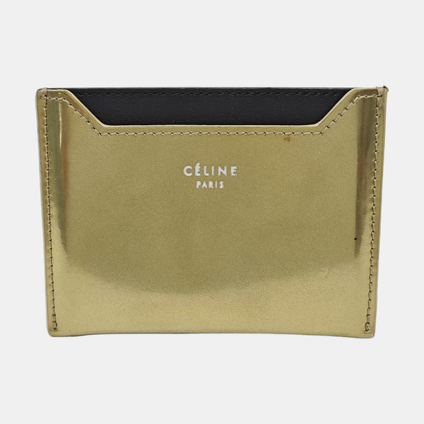 Patent Leather Card Holder Yellow