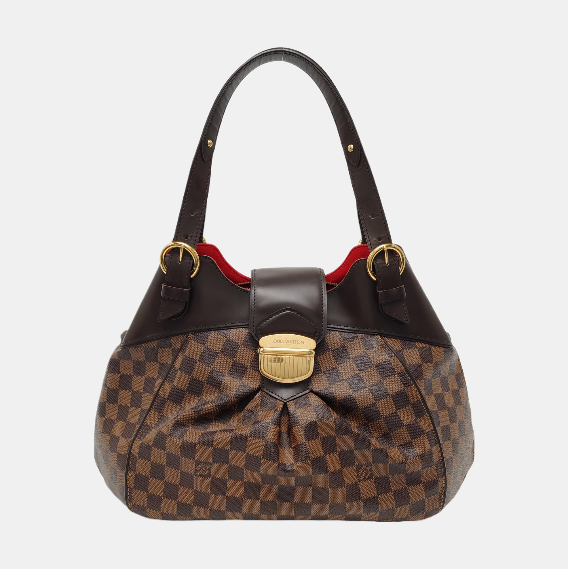 SISTINA MM Damier Ebene Coated Canvas Brown