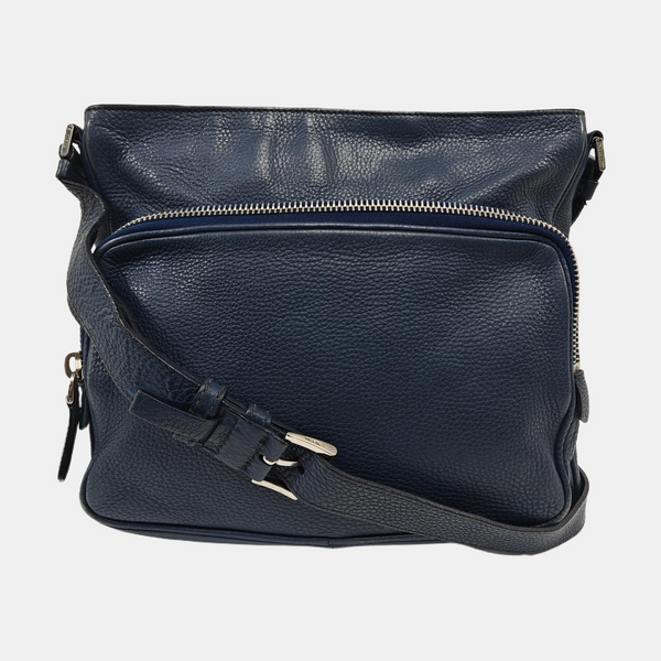 Vela Messenger Bag Calfskin Blue