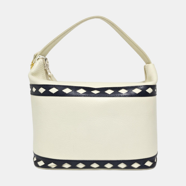 Calfskin Top Handle Bag White