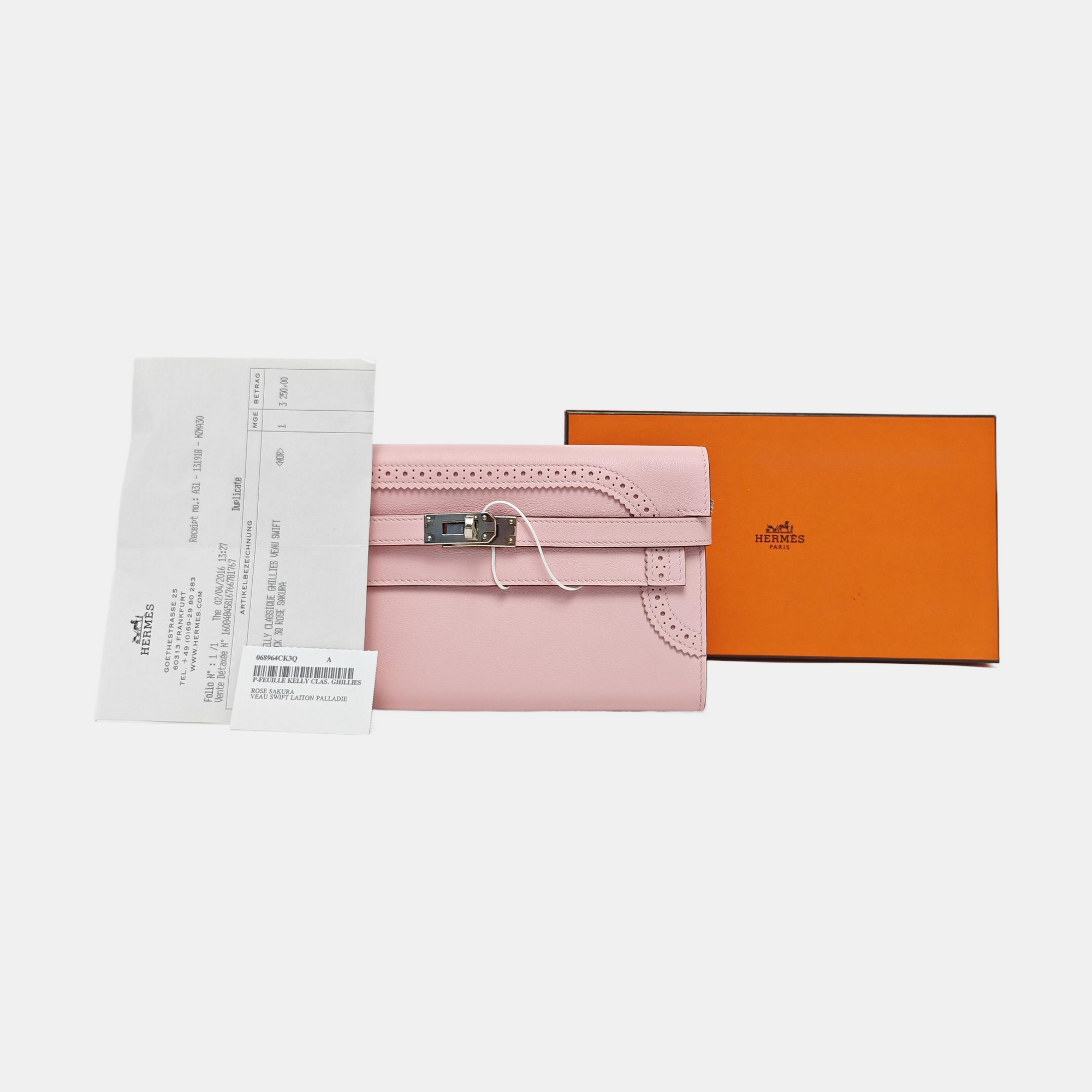 Authenticated pre-owned  Kelly Swift Pink Wallet - Wallet at Looply