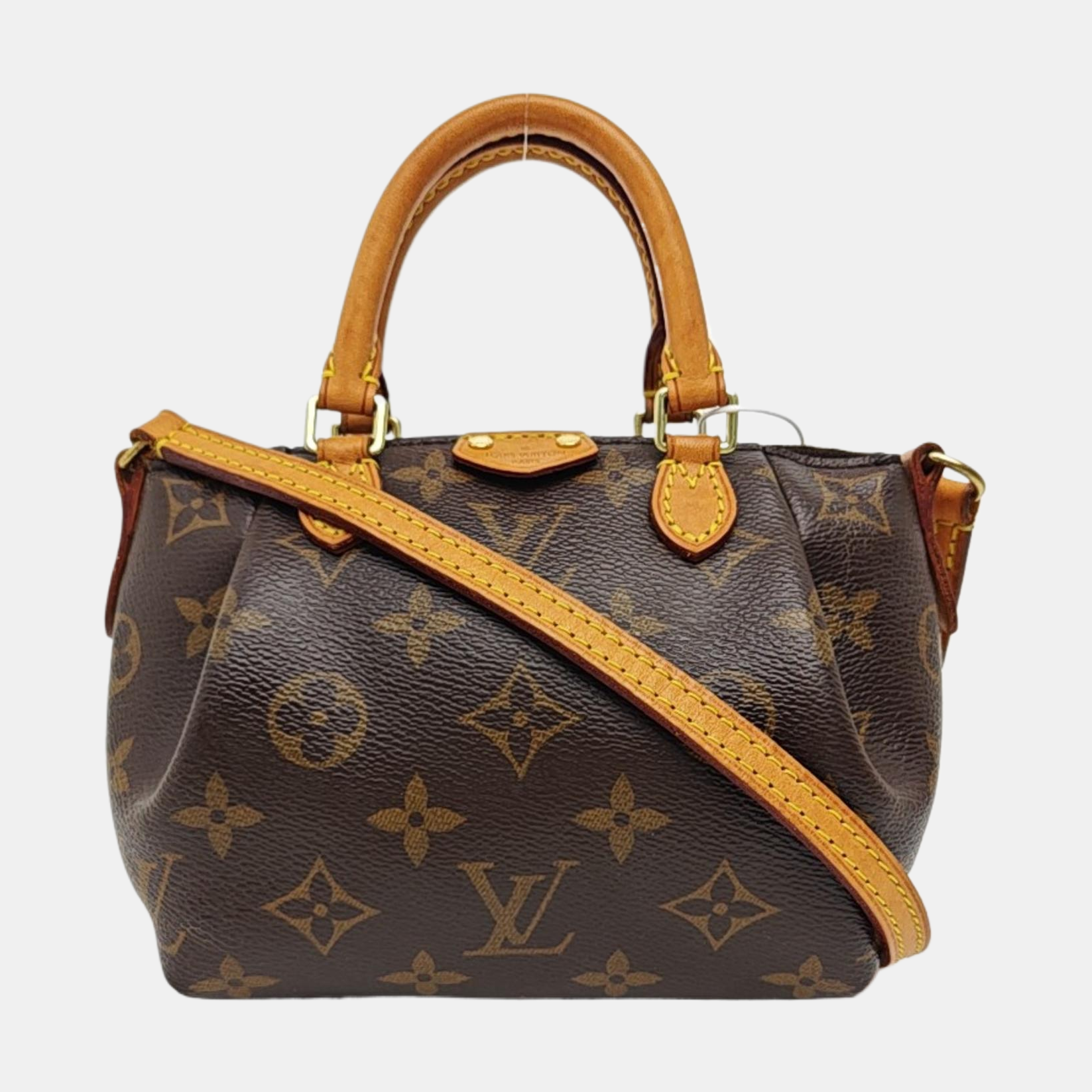 TURENNE Nano Monogram Coated Canvas Brown