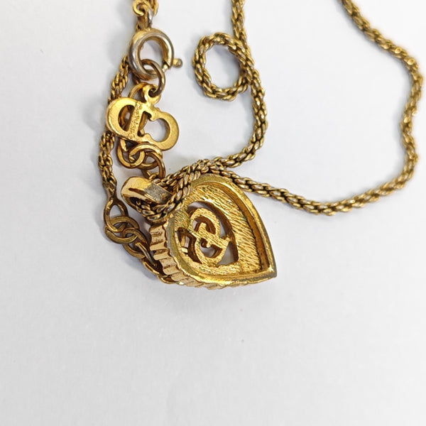 Petit CD Metal Gold Necklace