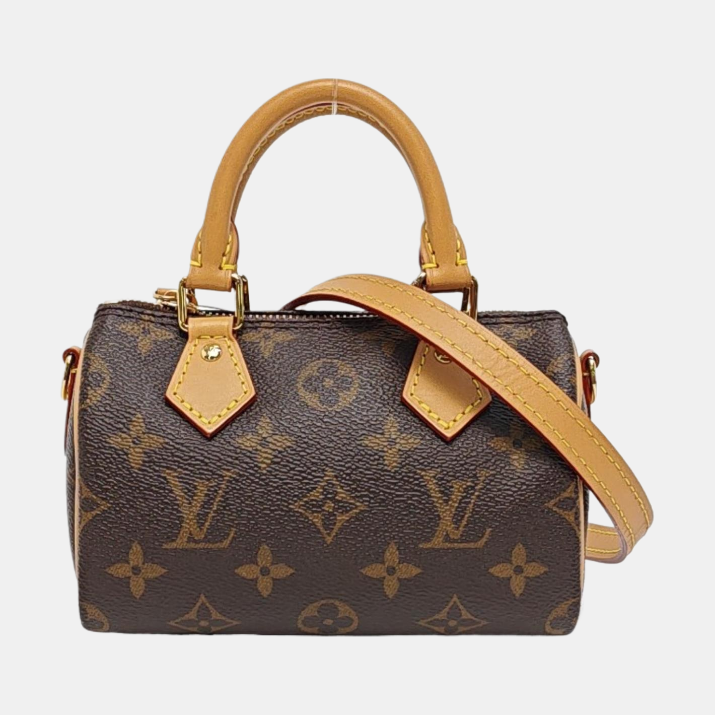 SPEEDY Nano Monogram Coated Canvas Brown