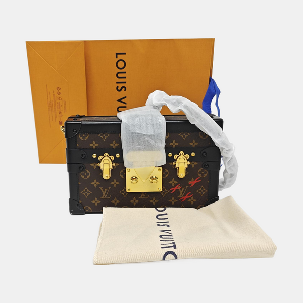 PETITE MALLE Monogram Coated Canvas Brown