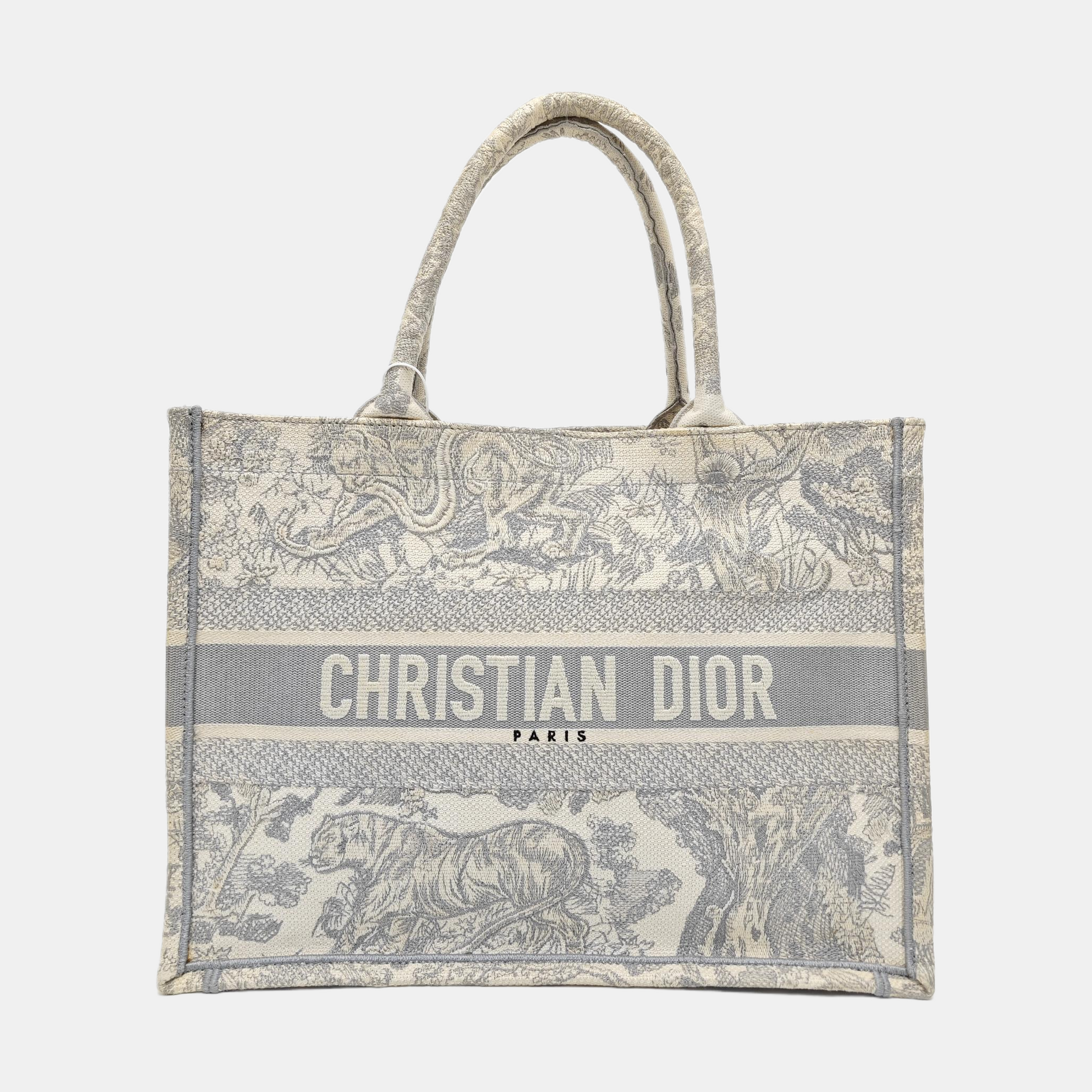Book Tote Medium Canvas Gray