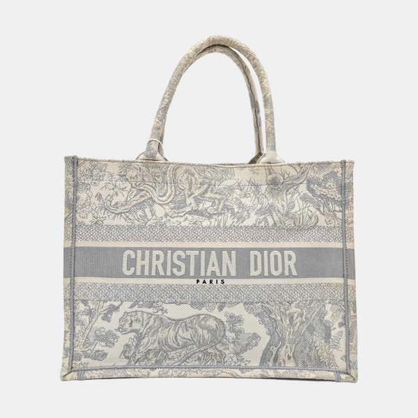 Book Tote Medium Canvas Gray