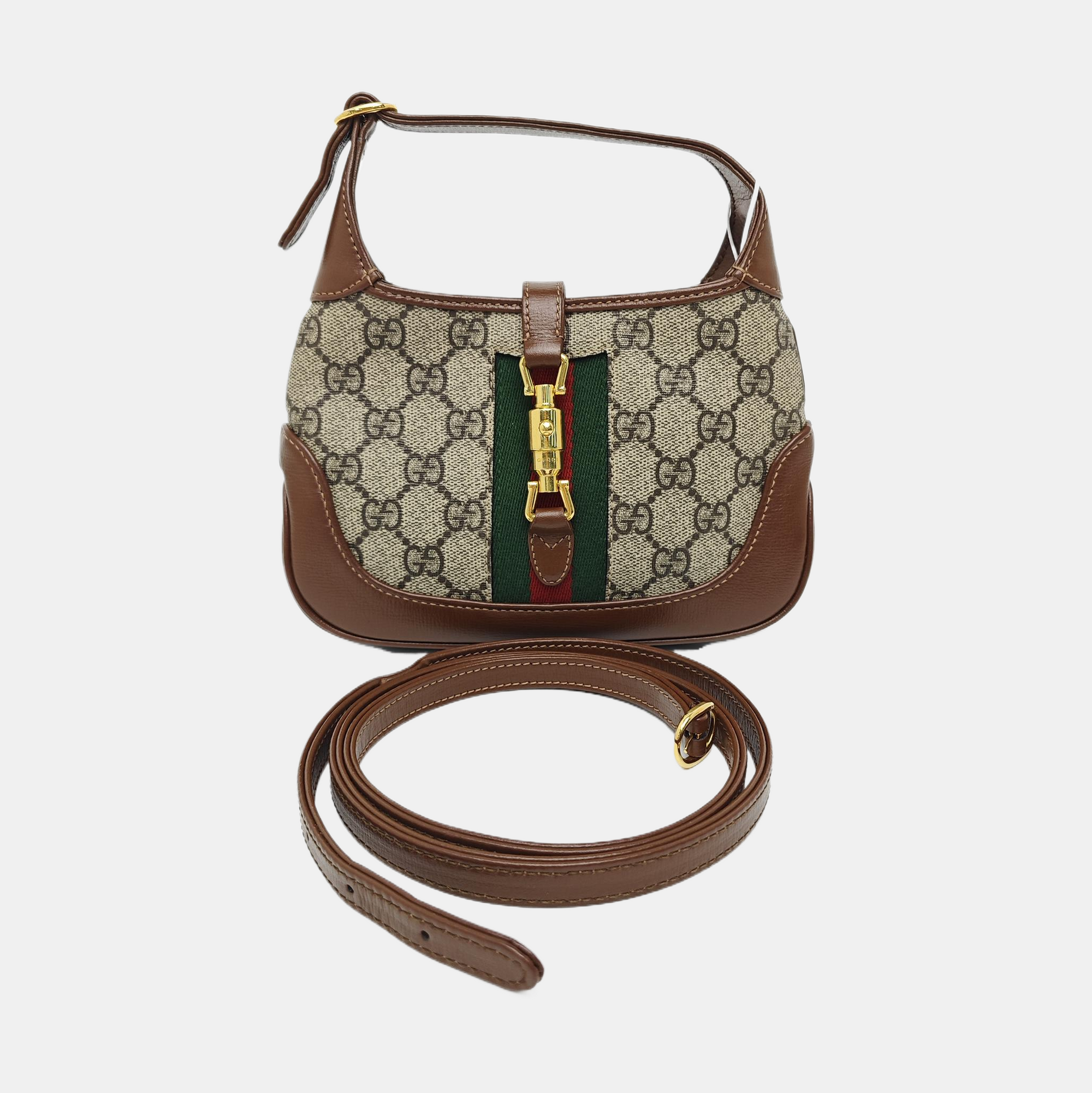 Jackie 1961 Mini Monogram Coated Canvas Beige
