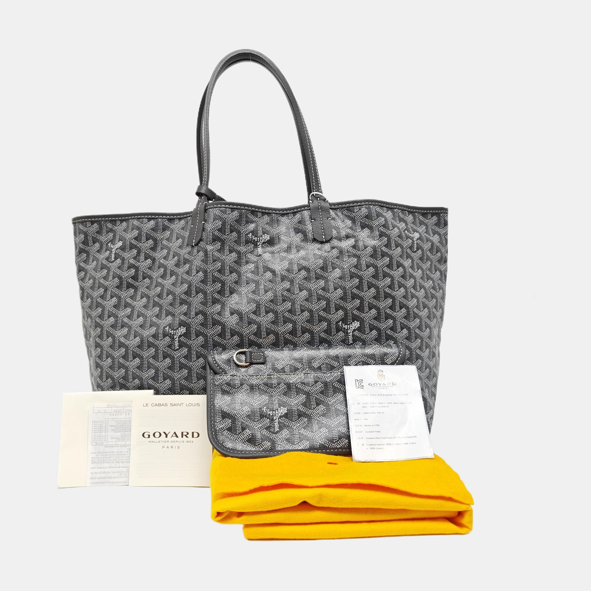 Saint Louis PM Coated Canvas Gray