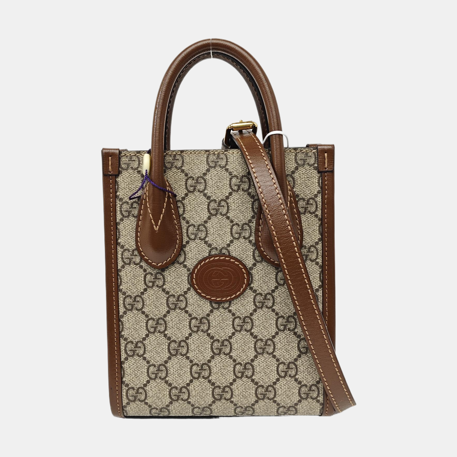 Retro Mini Monogram Coated Canvas Beige