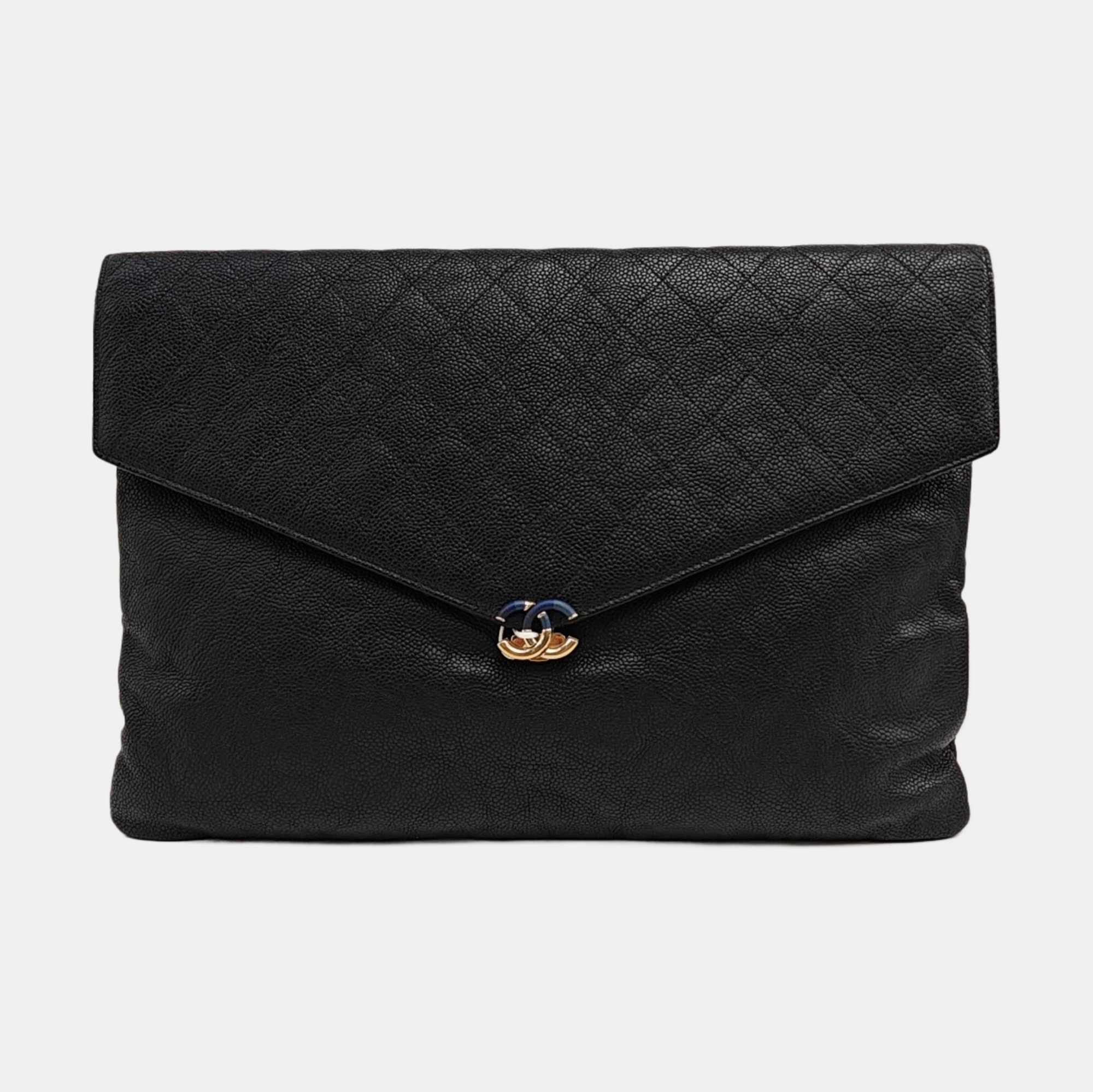 THREAD AROUND Quilted Grained Calfskin Black