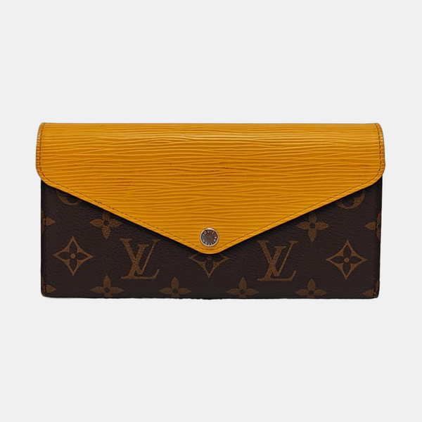 MARIE LOU Monogram Coated Canvas Brown Wallet