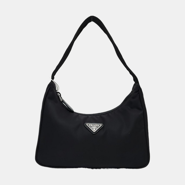 Authenticated pre-owned  Re-Edition2000 Mini Nylon Black - Top Handle Bag at Looply