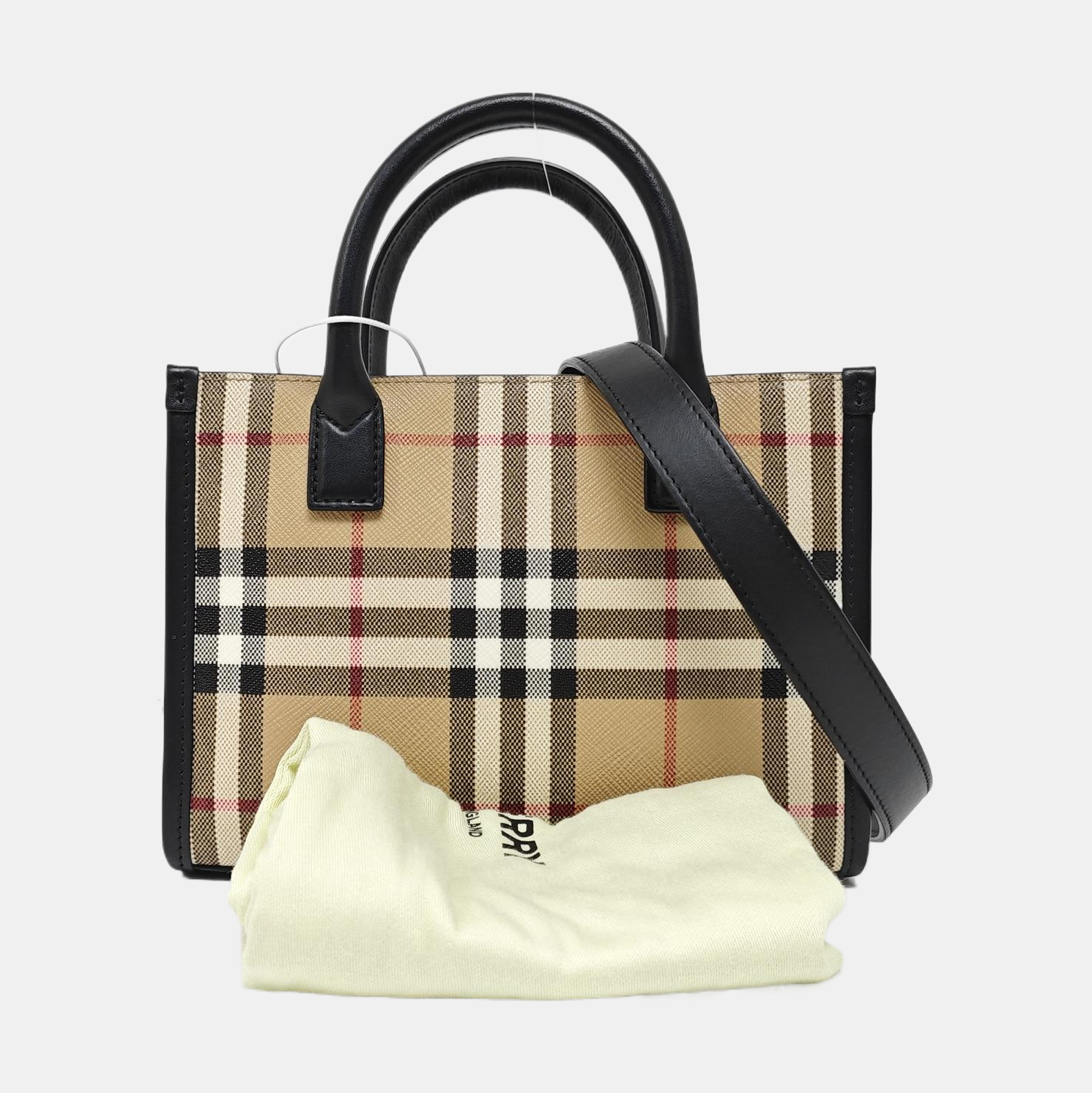 Coated Canvas Tote Bag Beige