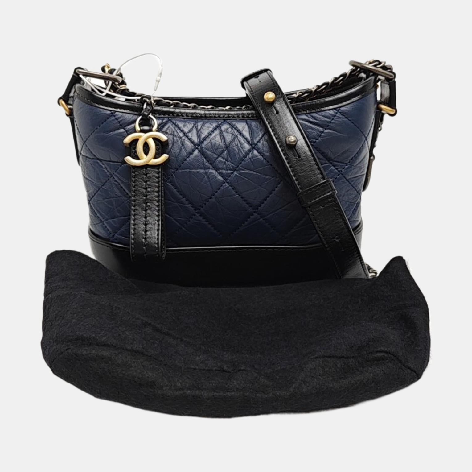 GABRIELLE Small Quilted Calfskin Blue