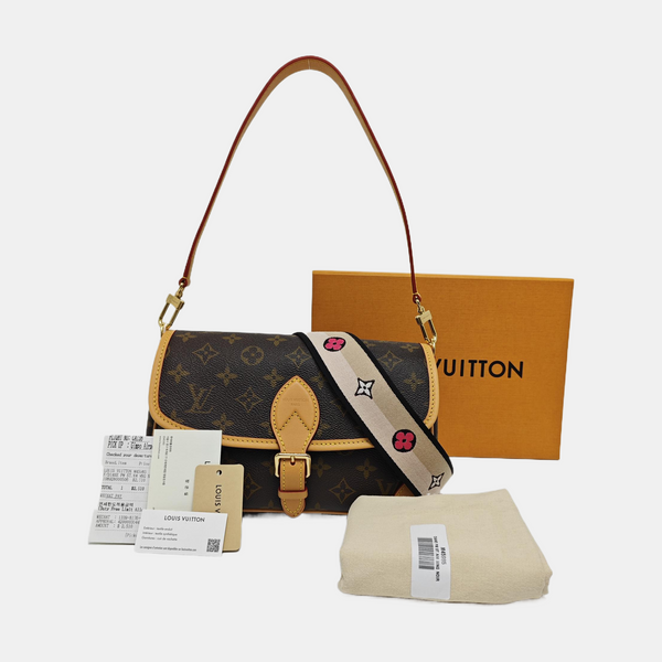 DIANE Monogram Coated Canvas Brown