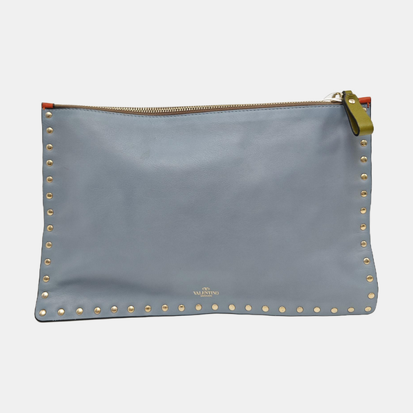 Rockstud Calfskin Blue