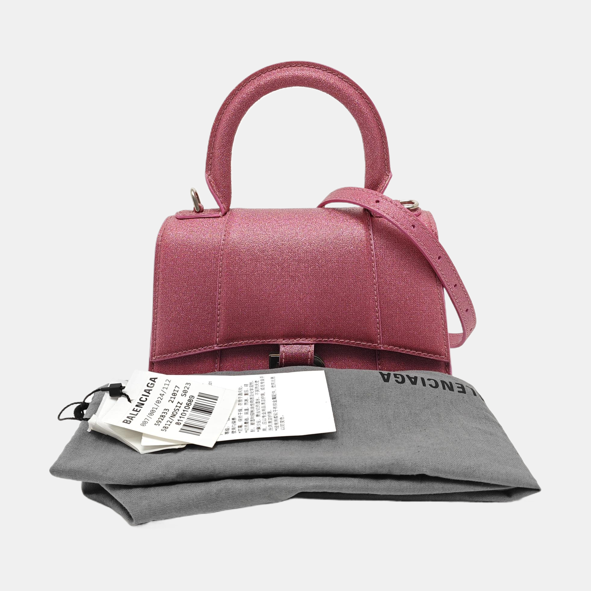 Authenticated pre-owned  Hourglass XS Quilted Calfskin Pink - Shoulder Bag at Looply