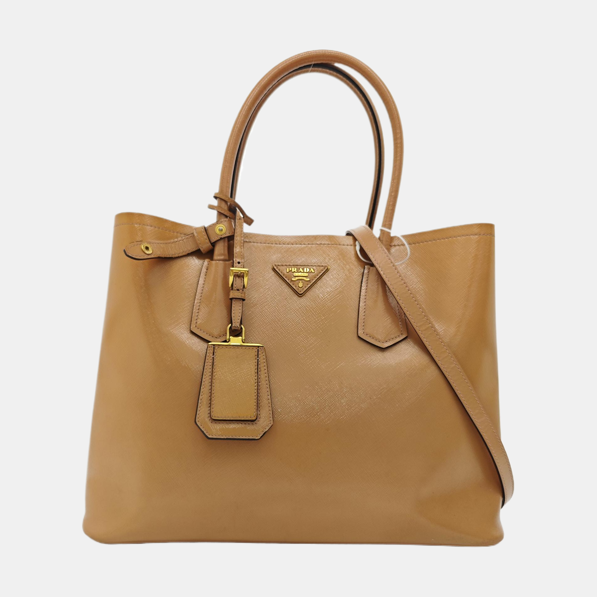 Double Saffiano Calfskin Brown