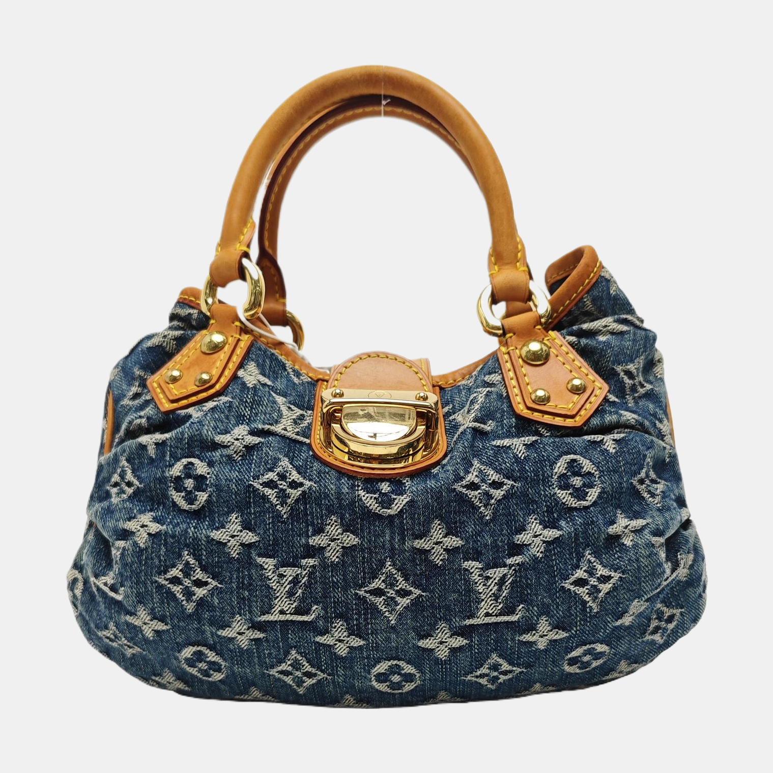 PLEATY Monogram Denim Blue