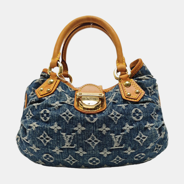 PLEATY Monogram Denim Blue