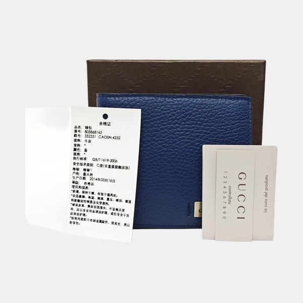 Calfskin Wallet Blue