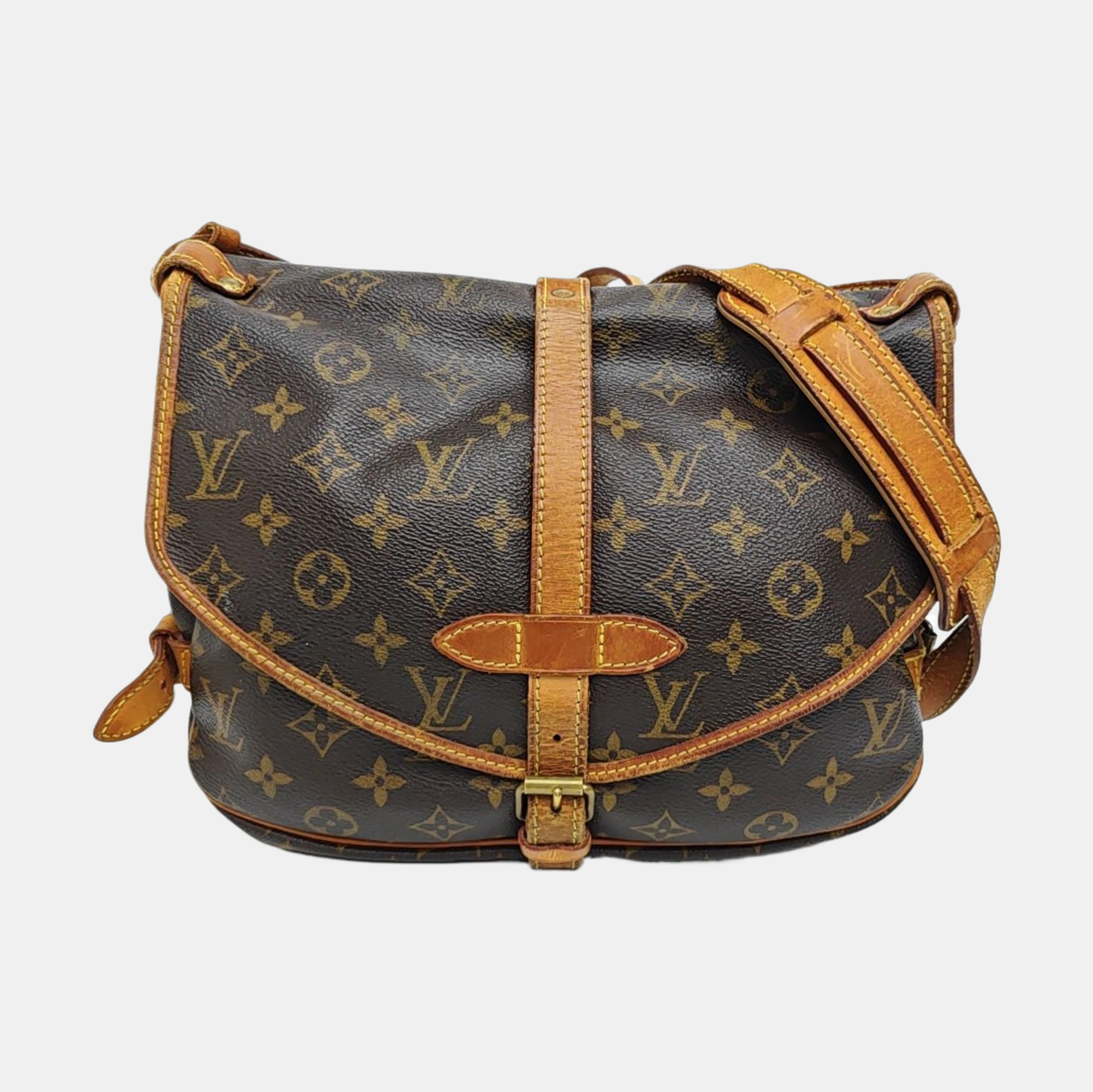 SAUMUR Monogram Coated Canvas Brown