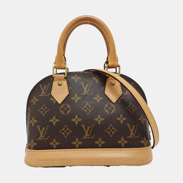 ALMA BB Monogram Coated Canvas Brown