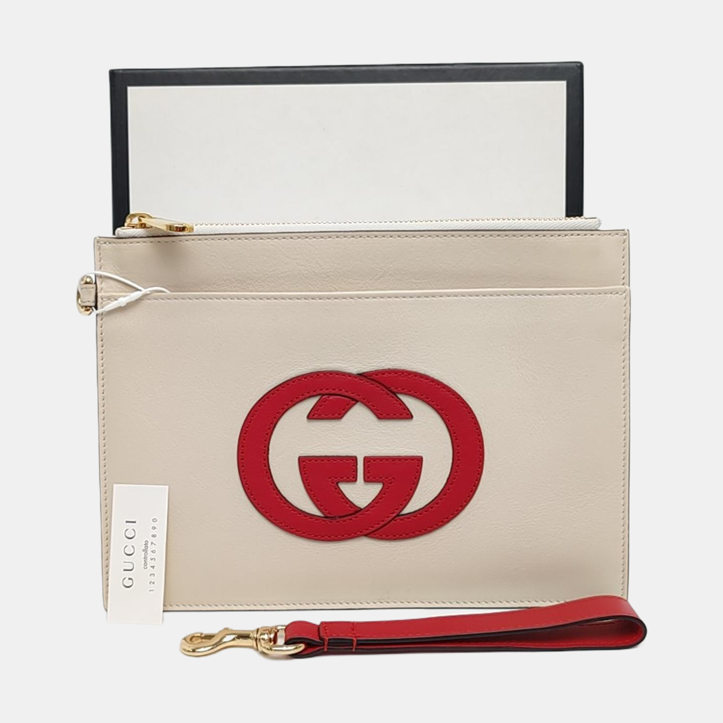 Calfskin Clutch Beige