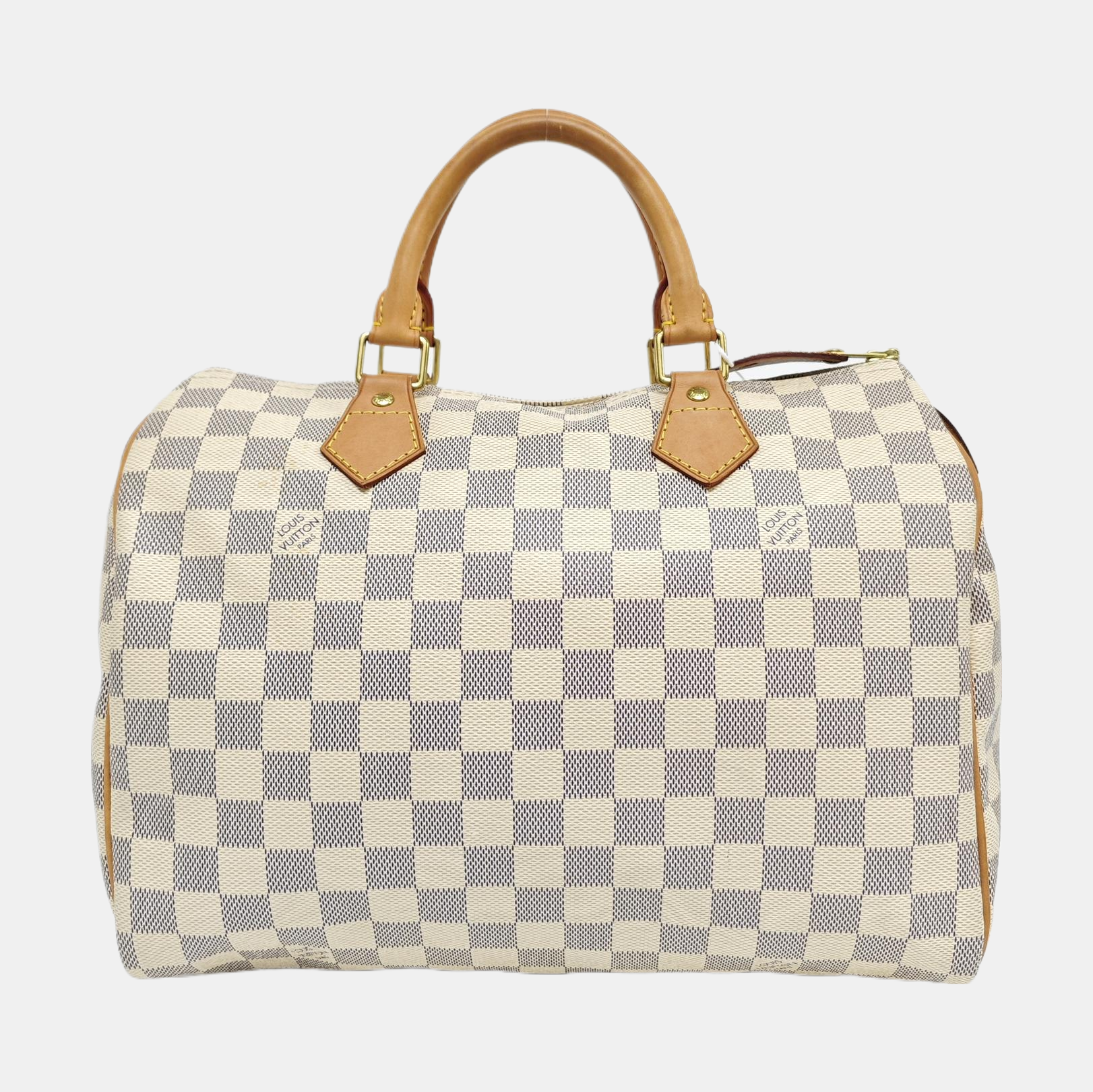 Authenticated pre-owned  SPEEDY 30 Damier Azur Coated Canvas White - Top Handle Bag at Looply