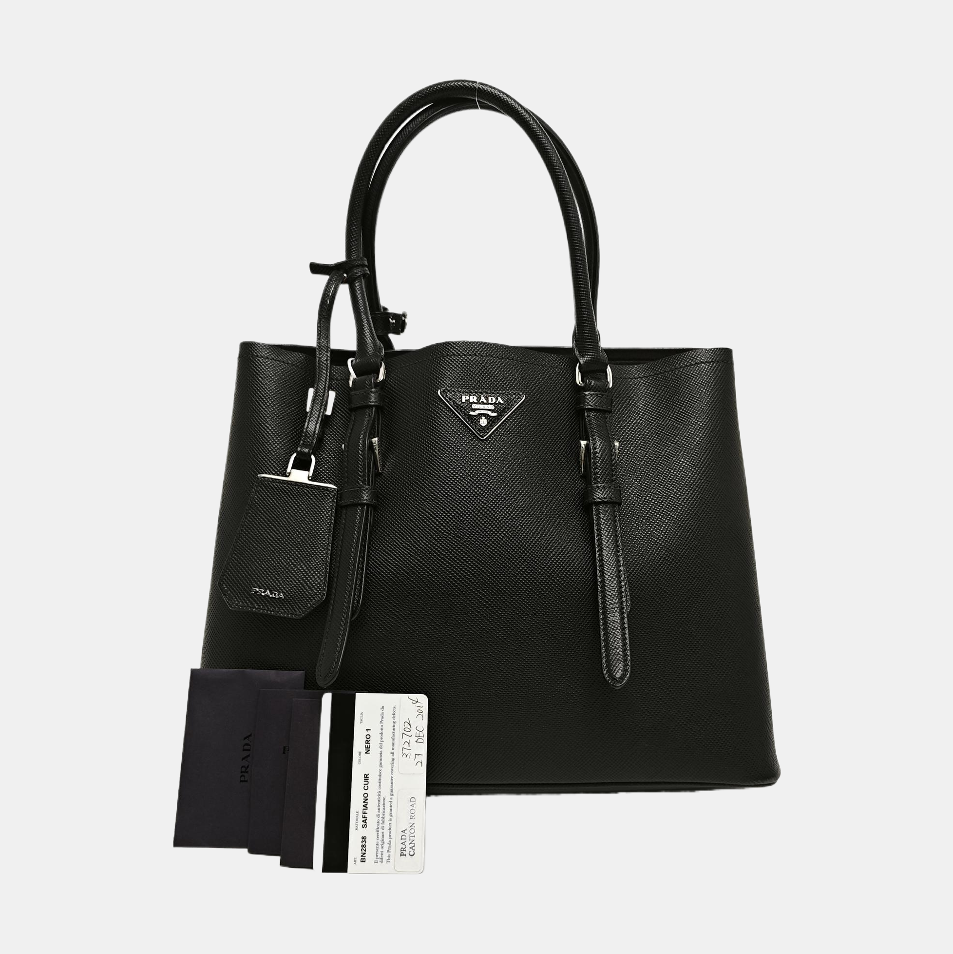 Double Medium Calfskin Black