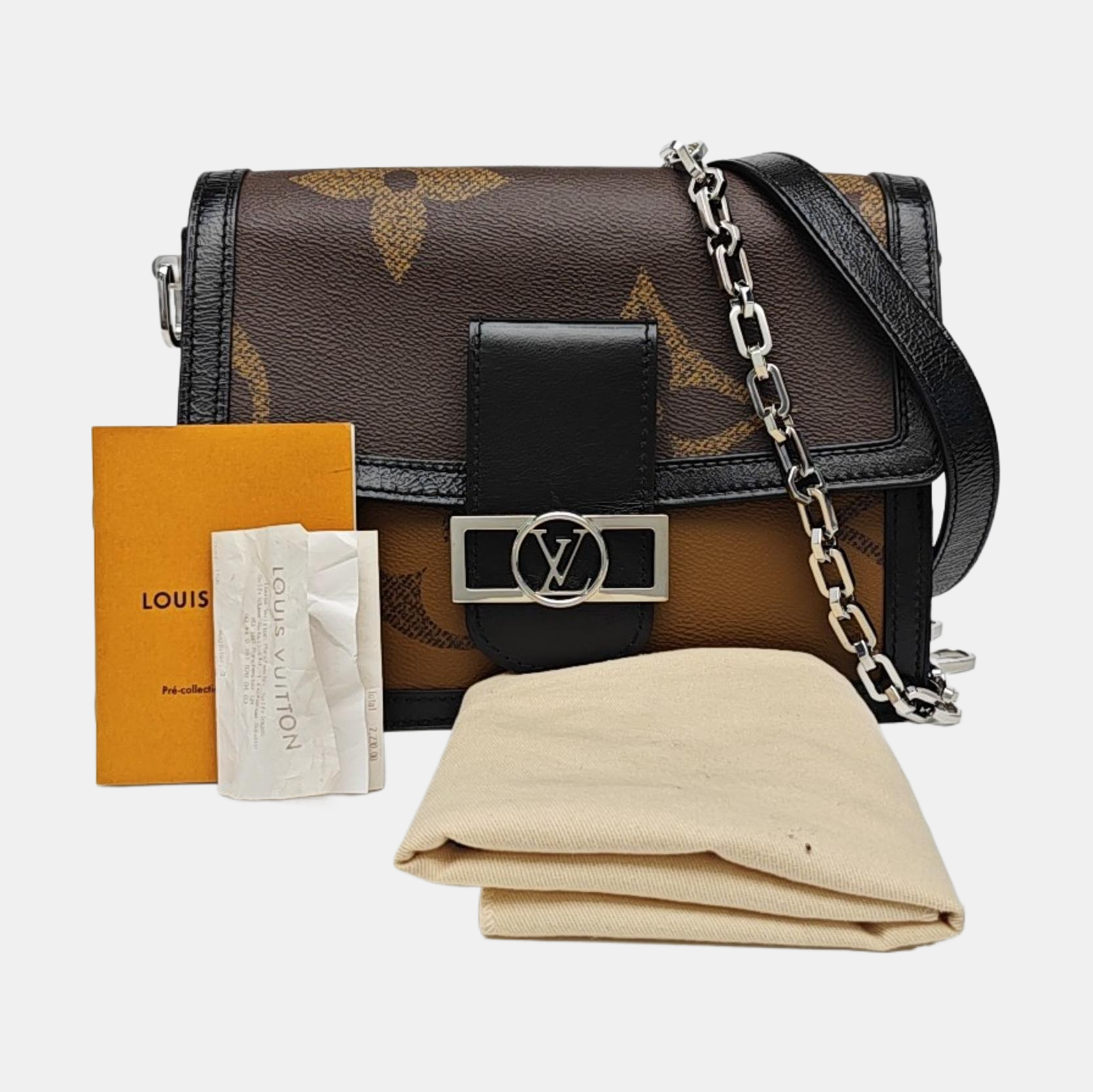 DAUPHINE MM Monogram Coated Canvas Brown
