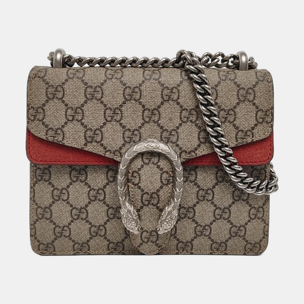 Dionysus Mini Monogram Coated Canvas Beige