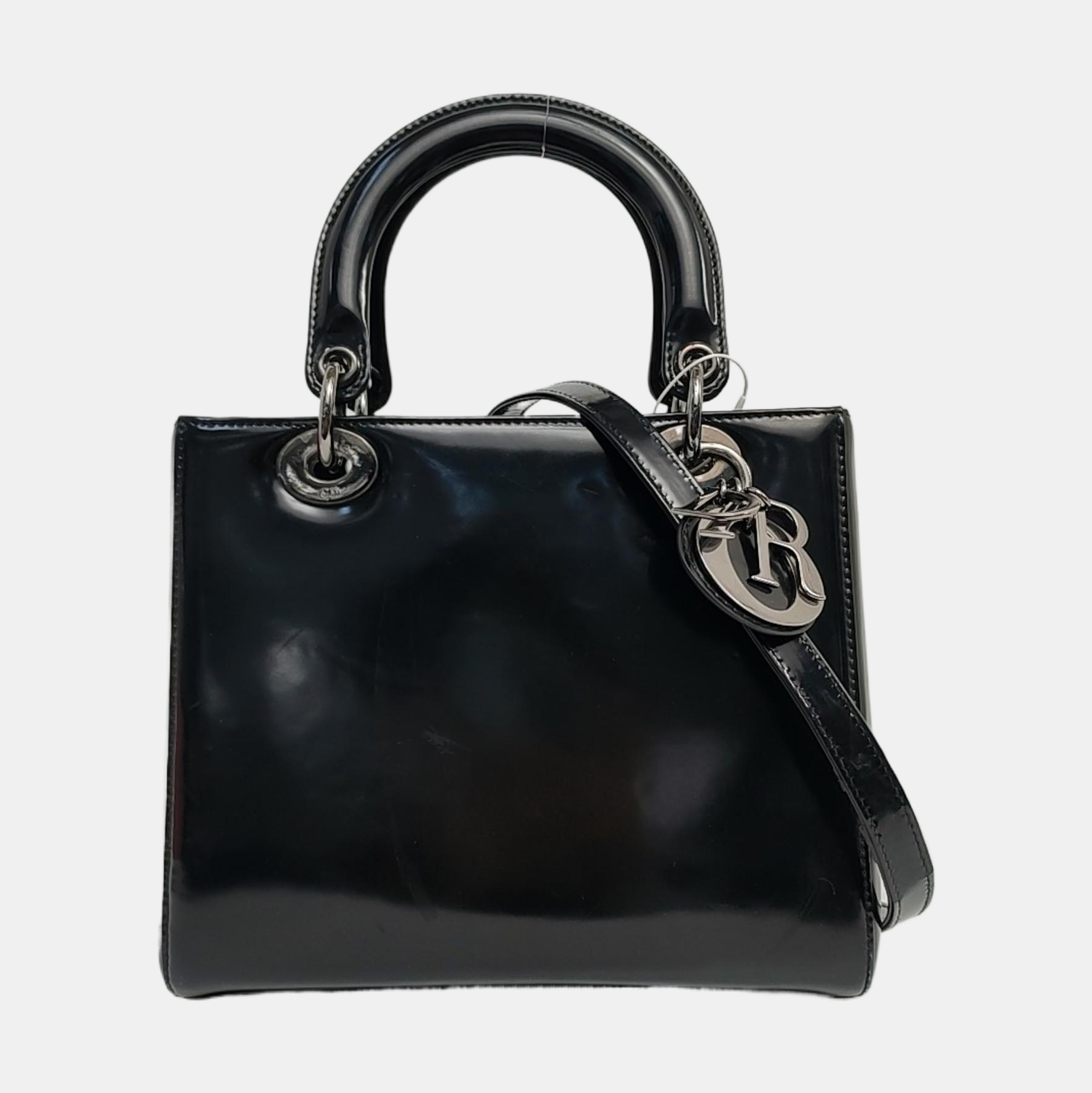 Lady Dior Medium Patent Leather Black