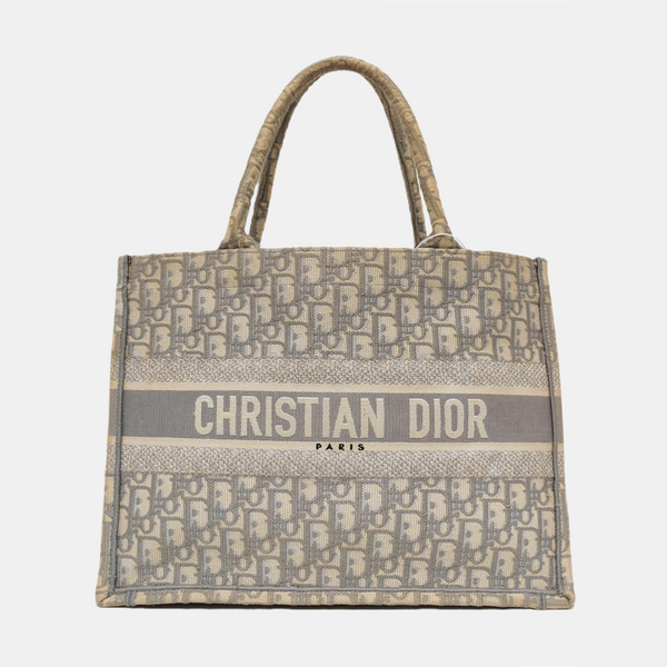 Book Tote Medium Oblique Canvas Gray