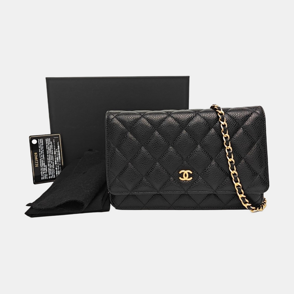 WOC Quilted Grained Calfskin Black