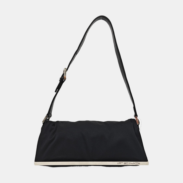 Fabric Shoulder Bag Black