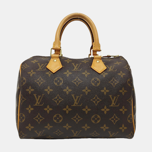 SPEEDY 25 Monogram Coated Canvas Brown