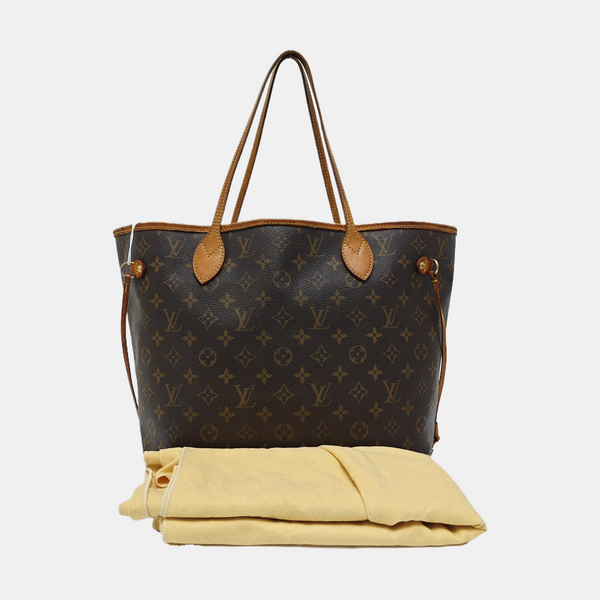 NEVERFULL MM Monogram Coated Canvas Brown