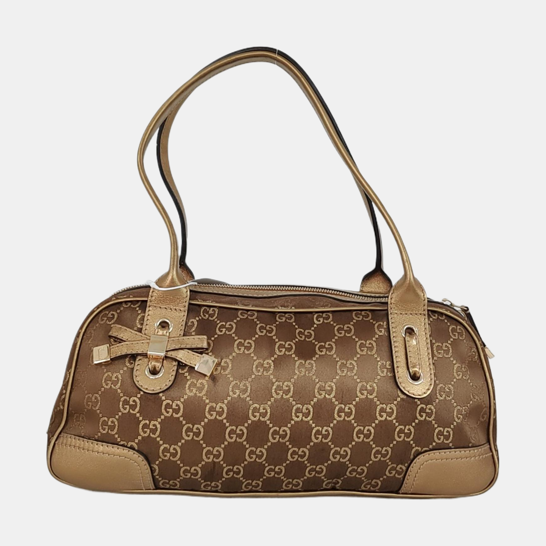 Monogram Canvas Shoulder Bag Brown