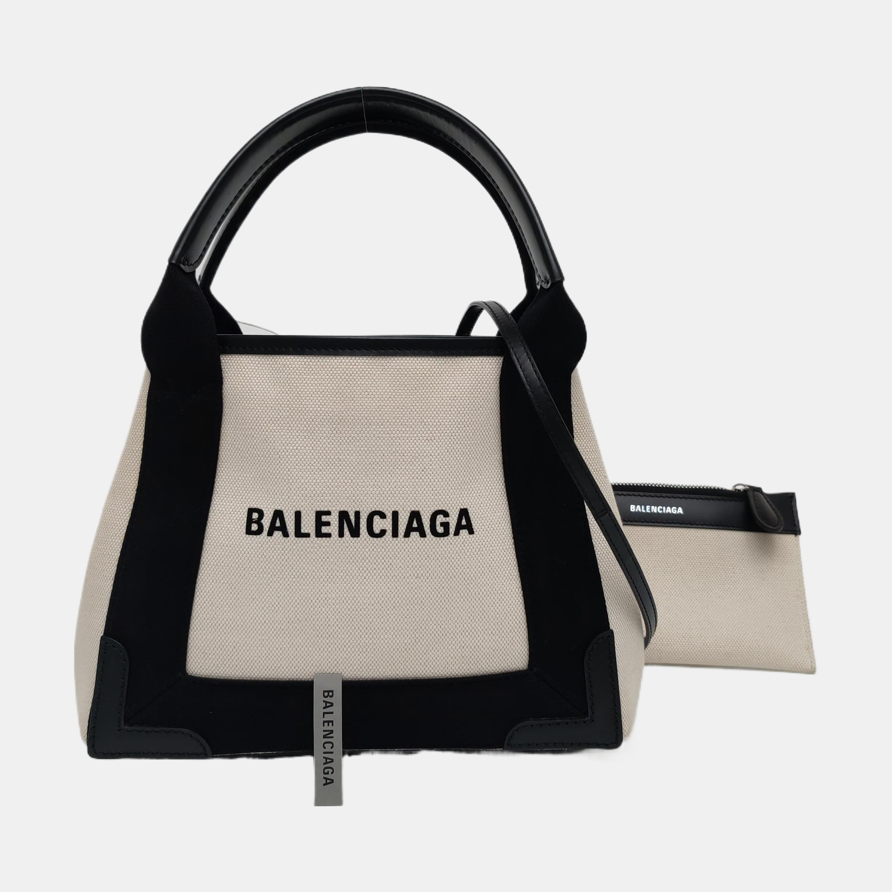 Navy Mini Canvas White