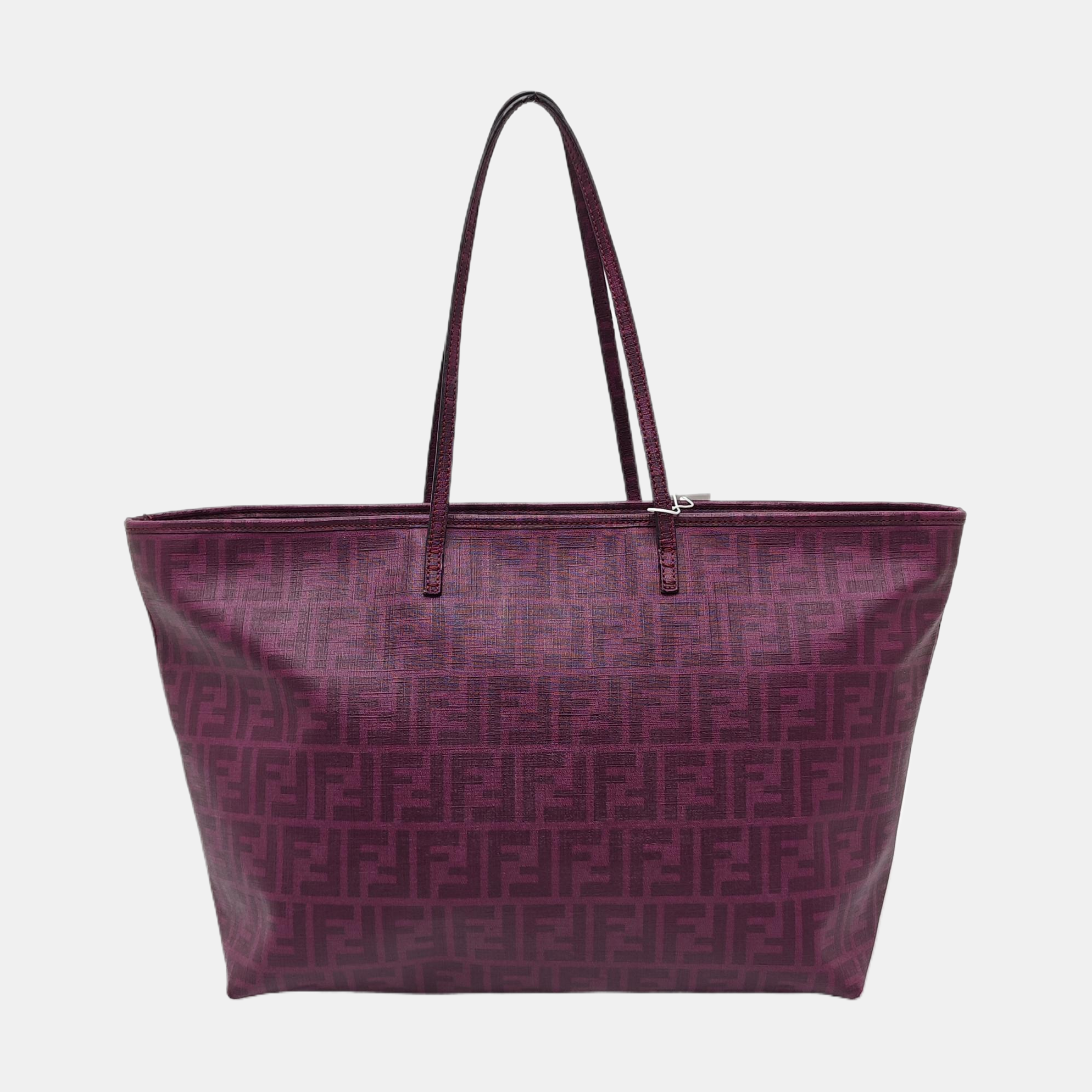 Coated Canvas Tote Bag Purple